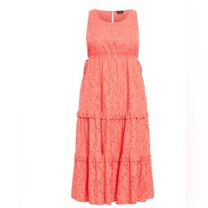 City chic Birdie dress eyelet Coral size 20 W new in package